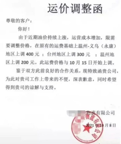物流運價調整 物流運價調整