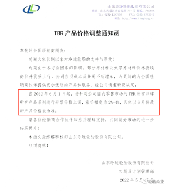玲瓏、正新等6大輪胎廠漲價,最高8%! 玲瓏、正新等6大輪胎廠漲價,最高8%!