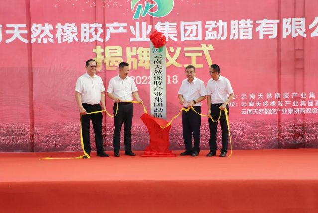 云南天然橡膠產業集團勐臘有限公司正式揭牌成立 云南天然橡膠產業集團勐臘有限公司正式揭牌成立