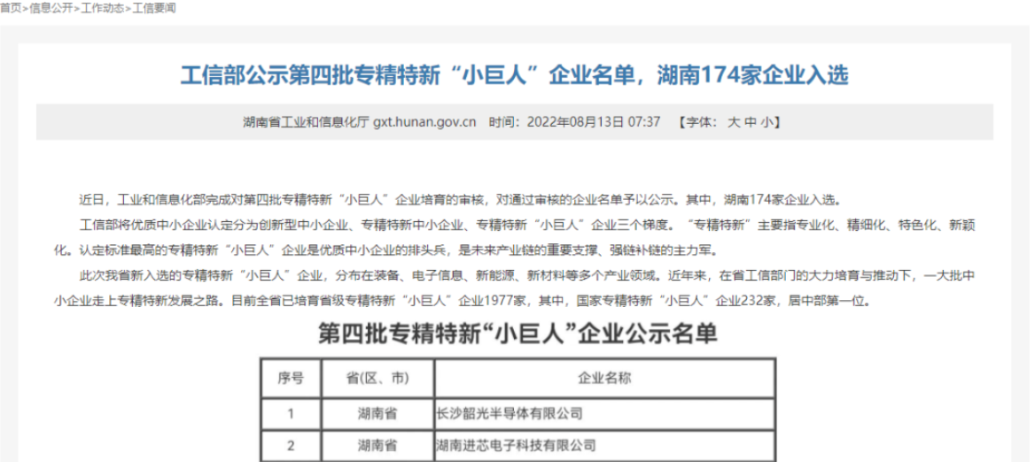 湖南新威凌被認定為國家級專精特新“小巨人”企業 湖南新威凌被認定為國家級專精特新“小巨人”企業