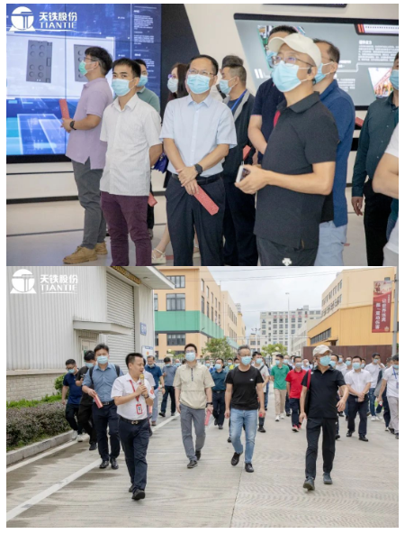 9月3日上午，在會議安排下，百余位與會嘉賓到天鐵股份橡膠產業園區參觀交流。