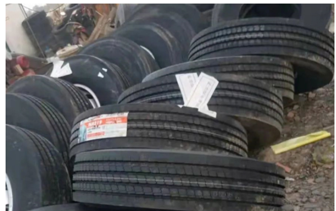 條形碼磨損輪胎屬于不合格產品，無法追溯其來源。生產廠家不能通過正常途徑，提供質保和售后。
