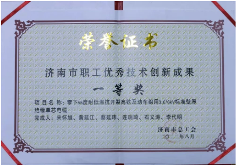 章丘區(qū)總工會(huì)副主席陳彬,華凌電纜總裁王偉為獲獎(jiǎng)人員頒發(fā)證書和獎(jiǎng)勵(lì)金。 章丘區(qū)總工會(huì)副主席陳彬,華凌電纜總裁王偉為獲獎(jiǎng)人員頒發(fā)證書和獎(jiǎng)勵(lì)金。