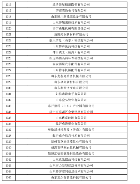 　高新技術企業(yè)的認定，是對山東優(yōu)盛輪胎有限公司研發(fā)實力、技術實力、綜合實力等多方面的認可，也是對山東優(yōu)盛輪胎有限公司堅持科技創(chuàng)新、技術創(chuàng)新的肯定。