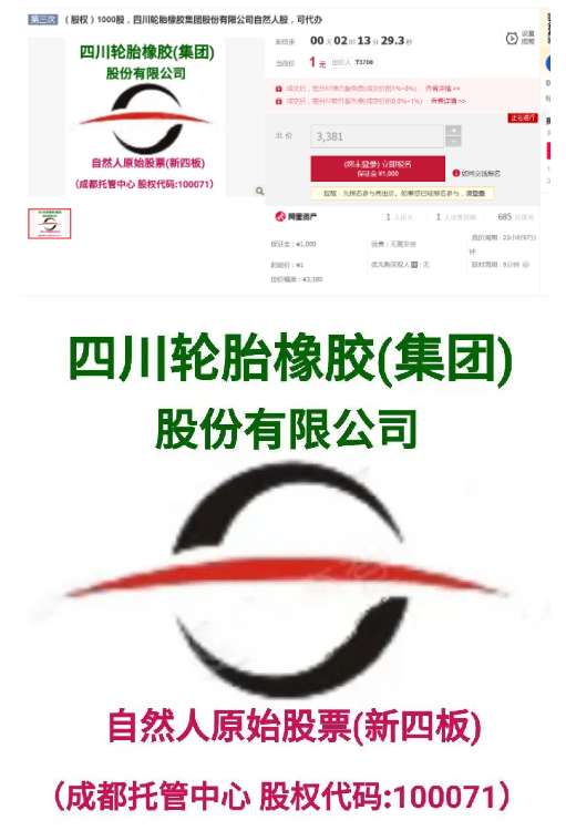 輪胎橡膠集團掛牌新四版 股權正在拍賣