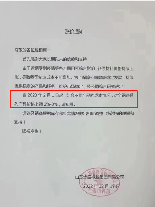 永盛漲價 永盛漲價