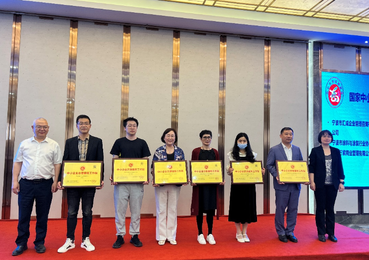 會議的重要環節之一是對榮獲工信部中小企業發展促進中心認定的國家級“中小企業志愿服務工作站”的12家單位舉行了授牌儀式。其中，寧波市涂料與涂裝行業協會也榮獲了國家級“中小企業志愿服務工作站”的認定，進一步彰顯了該協會在推動中小企業發展志愿服務工作方面的優秀表現。