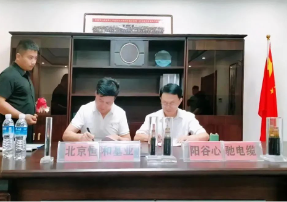山東陽谷萬里行電纜有限公司迎來了一支重要的訪客團隊。來自北京的恒和基業建設發展有限公司董事長馬國東率領團隊蒞臨該公司進行了實地考察，并簽署了一項戰略合作協議。陽谷萬里行電纜有限公司董事長徐振起以及公司高層對恒和基業的到訪表示了熱烈的歡迎。雙方領導隨后就各自公司的現狀和未來發展趨勢進行了詳細介紹。
