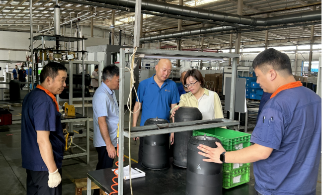 中國橡膠工業協會會長徐文英赴河南考察橡膠制品企業