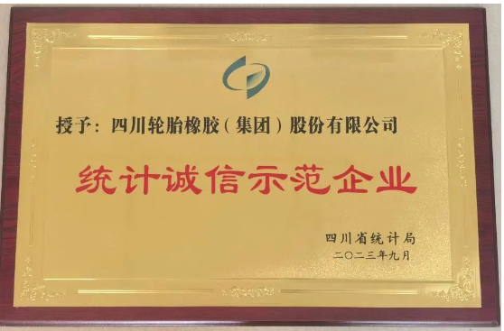 四川輪胎橡膠(集團)股份有限公司表示將繼續堅持依法統計、誠信統計的原則，準確收集數據，如實統計，真實反映經營成果，為公司“十四五規劃”和長期穩步健康發展提供有力支撐，為國家數據統計提供真實素材。
